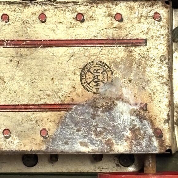 Vntg MARX Wind Up Tank Toy Green Military Army Tank Tin Litho Made In USA - Picture 8 of 11